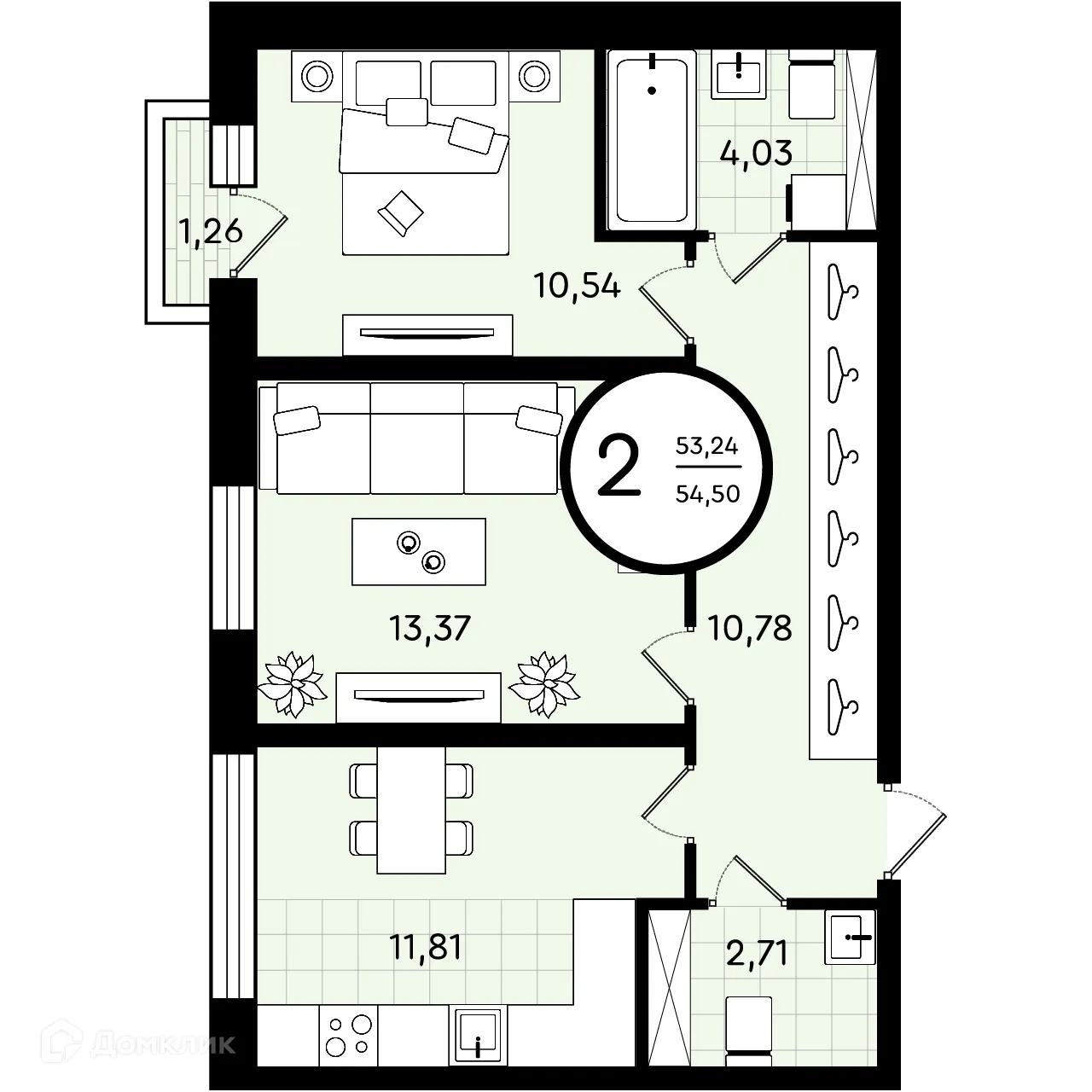 Фото квартиры в ЖК Зеленые аллеи