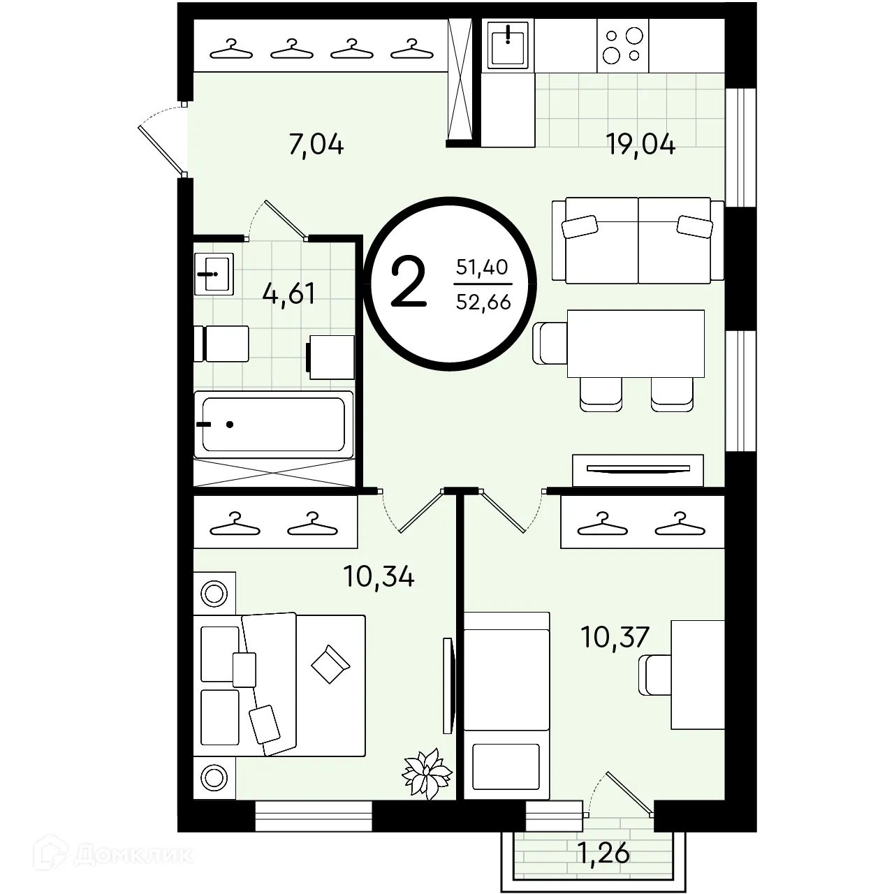 Фото квартиры в ЖК Зеленые аллеи