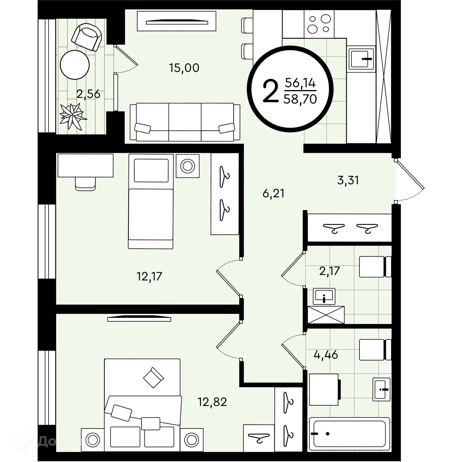 Фото квартиры в ЖК Зеленые аллеи