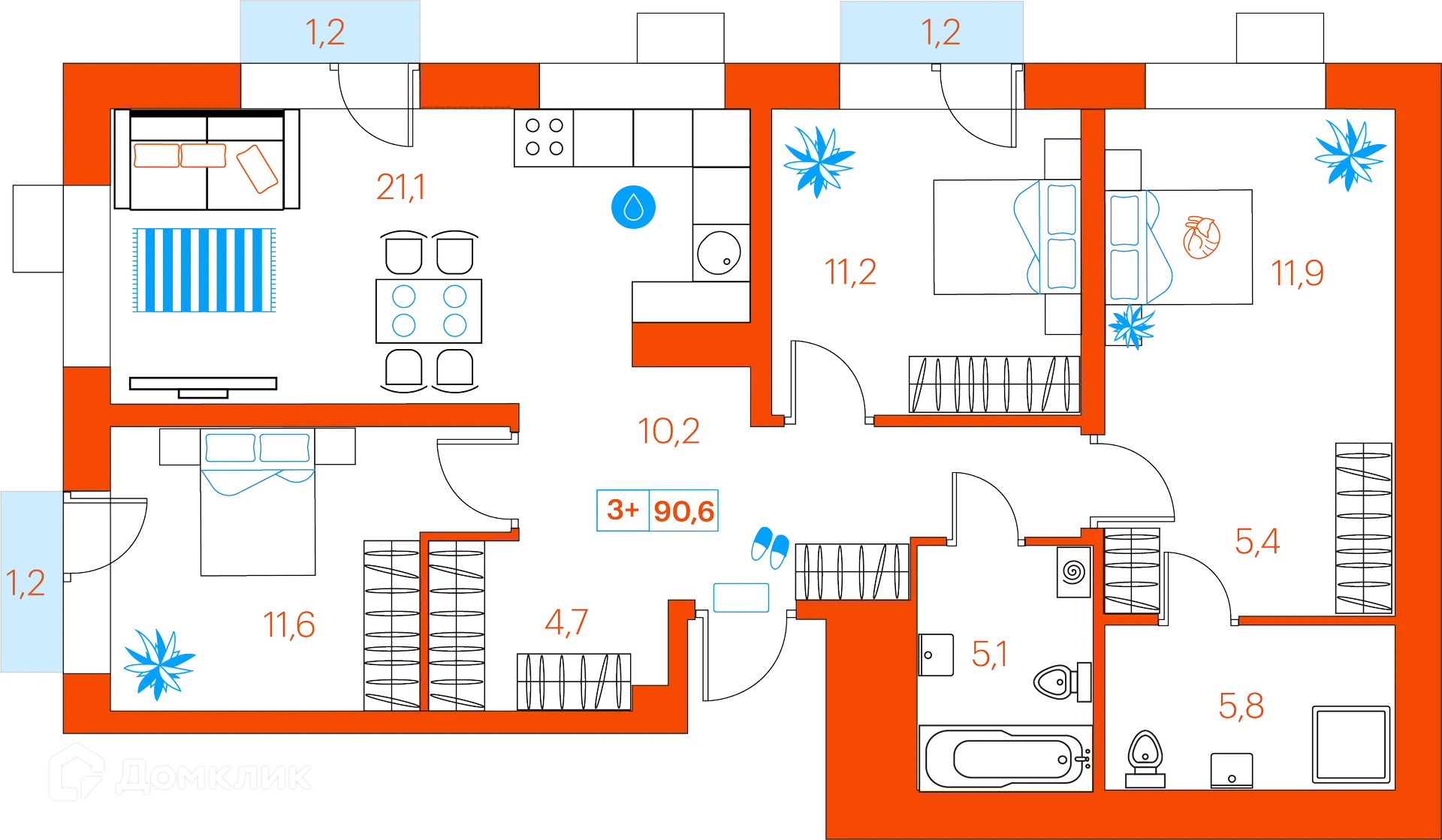 Фото квартиры в ЖК СуперСкай (ЖК SuperSky)