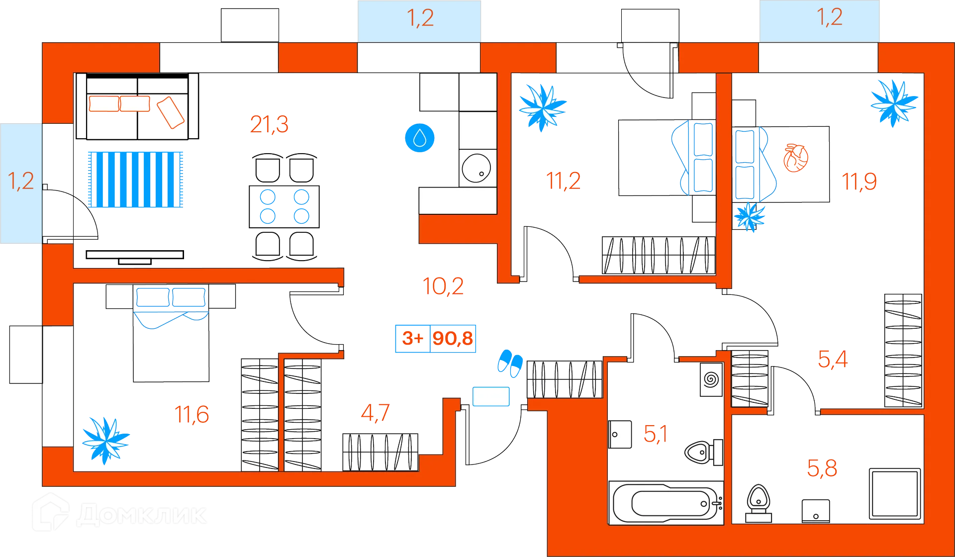 Фото квартиры в ЖК СуперСкай (ЖК SuperSky)