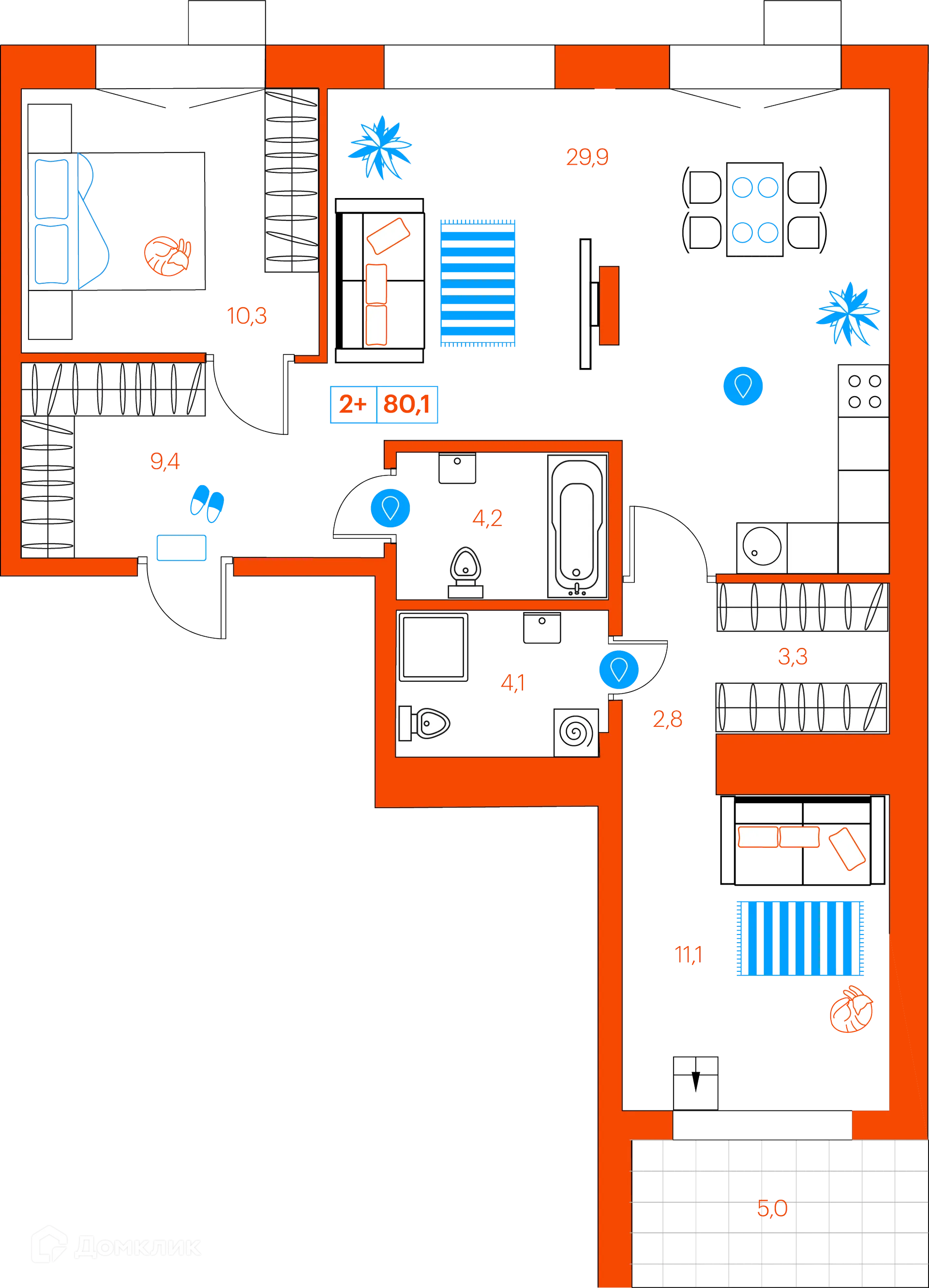 Фото квартиры в ЖК СуперСкай (ЖК SuperSky)