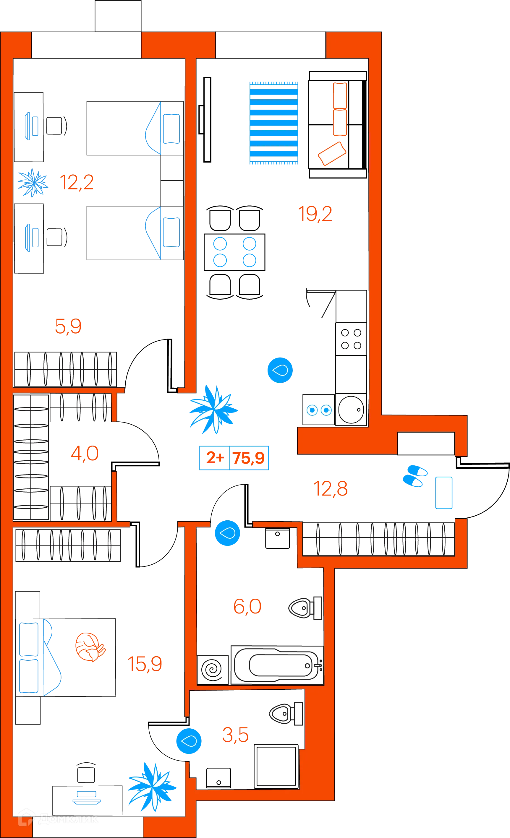 Фото квартиры в ЖК СуперСкай (ЖК SuperSky)