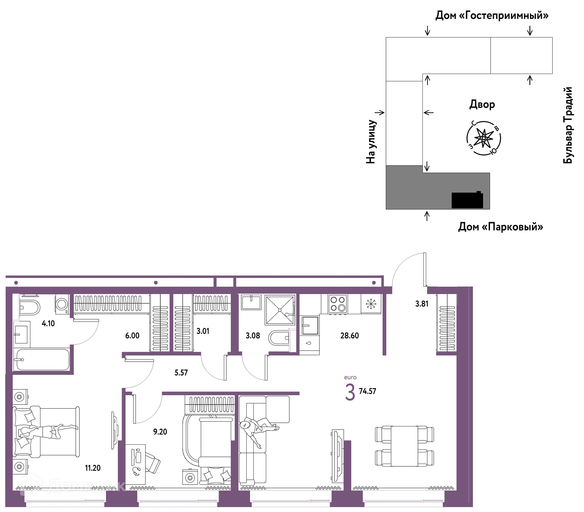 Фото квартиры в ЖК «Домашний»