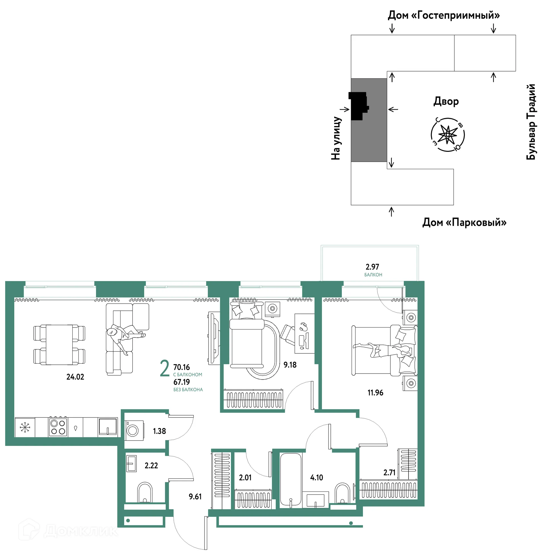Фото квартиры в ЖК «Домашний»