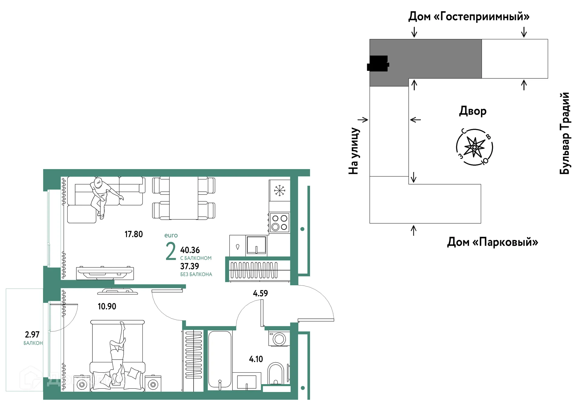 Фото квартиры в ЖК «Домашний»