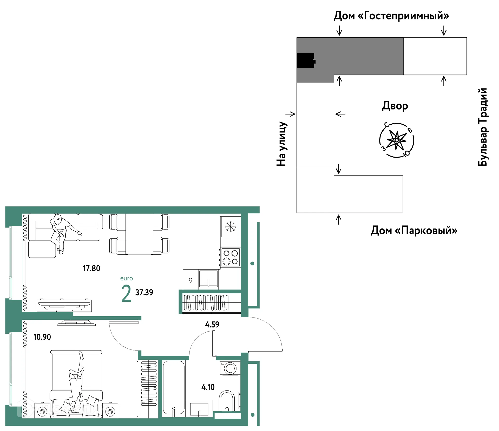 Фото квартиры в ЖК «Домашний»