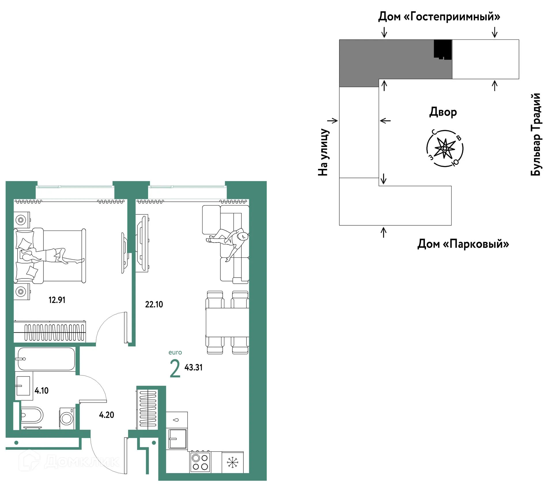 Фото квартиры в ЖК «Домашний»