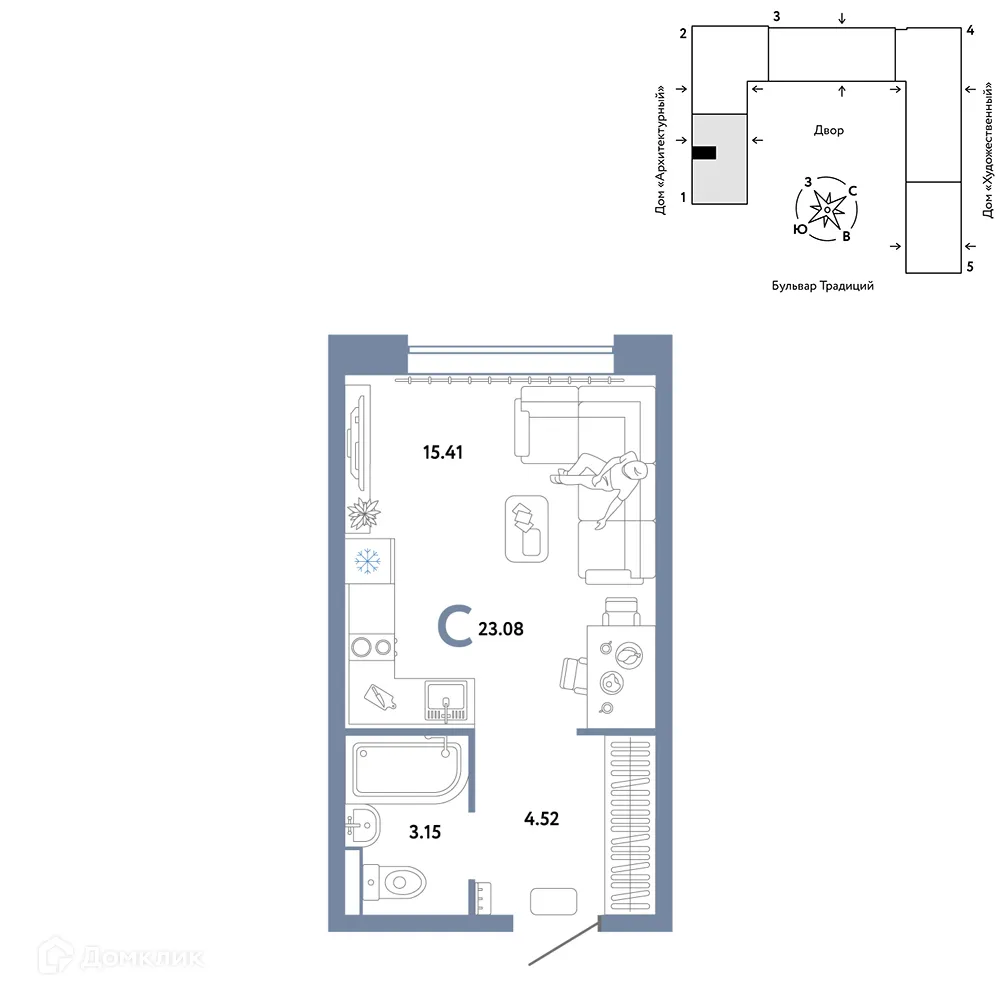 Фото квартиры в ЖК «Домашний»