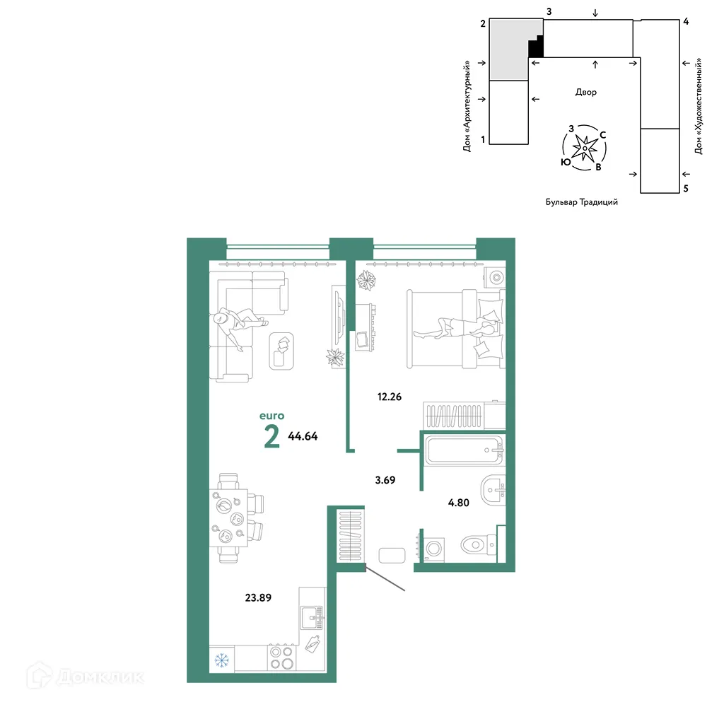 Фото квартиры в ЖК «Домашний»