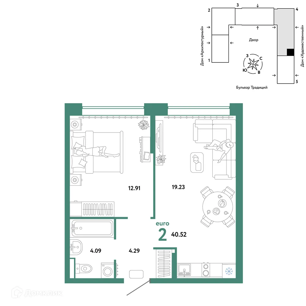 Фото квартиры в ЖК «Домашний»