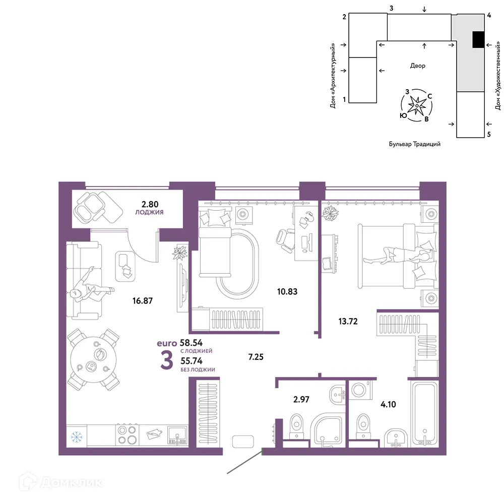 Фото квартиры в ЖК «Домашний»