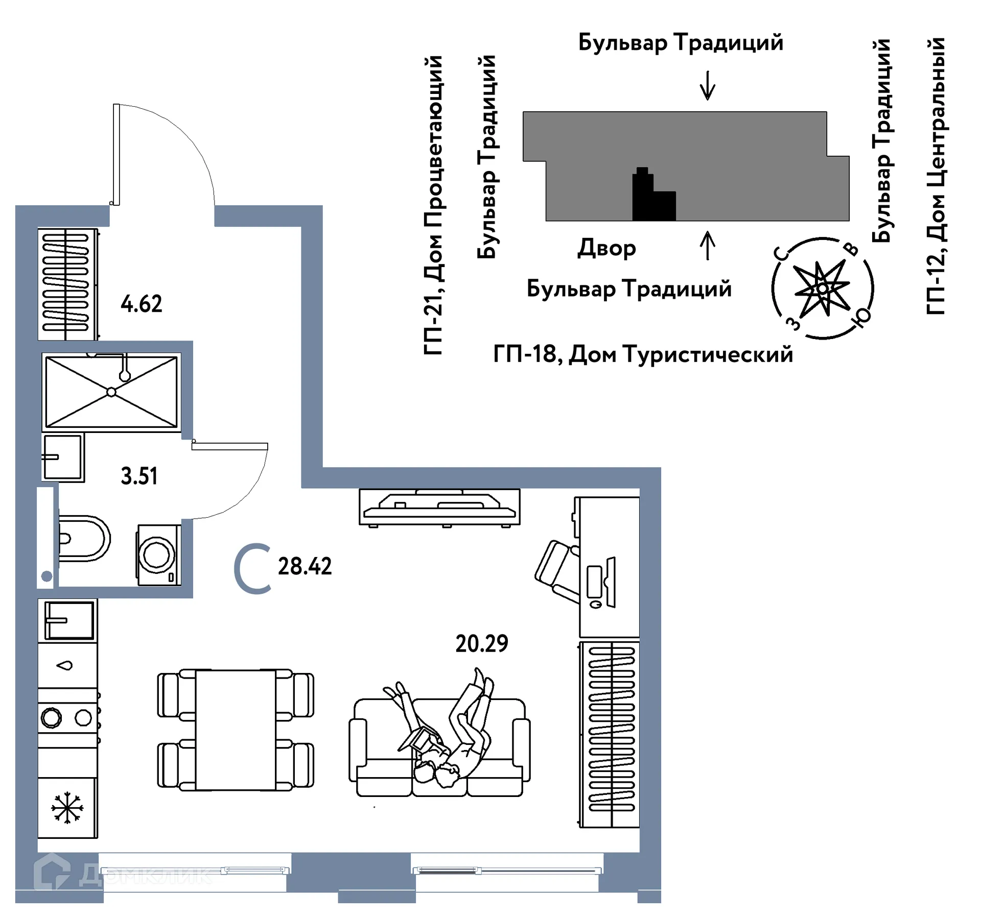 Фото квартиры в ЖК «Домашний»