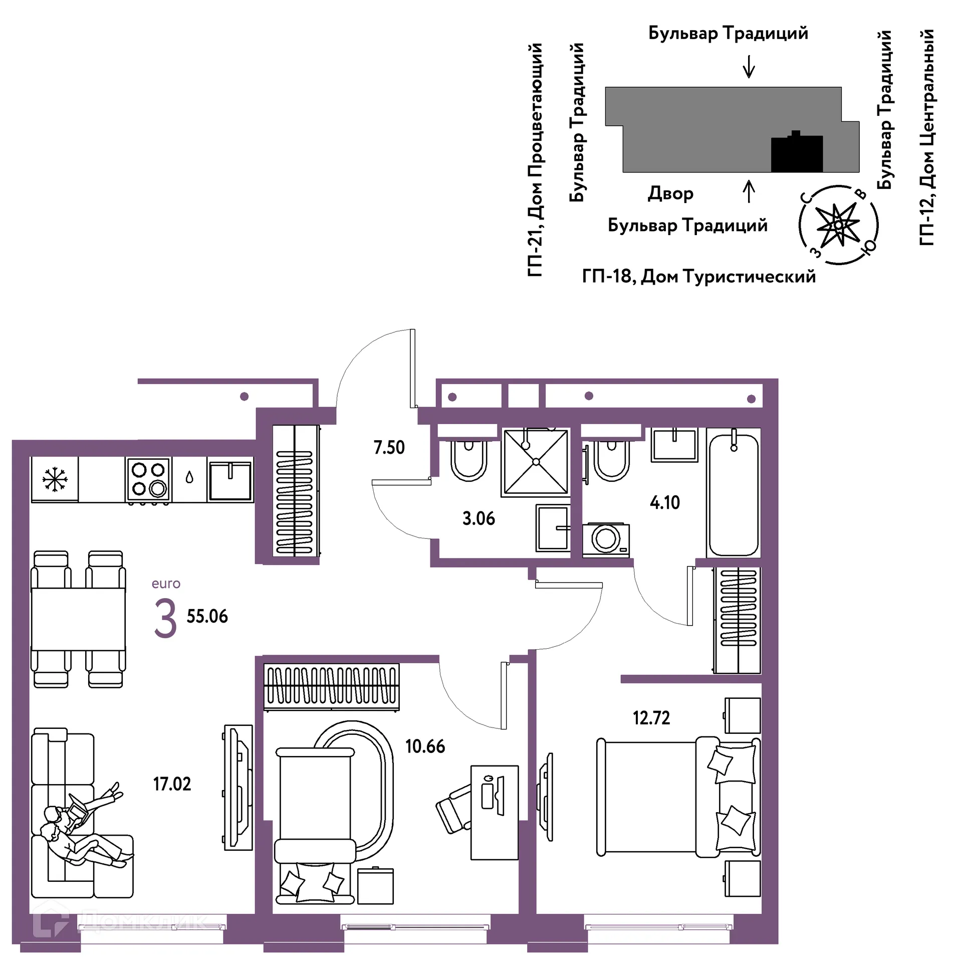 Фото квартиры в ЖК «Домашний»