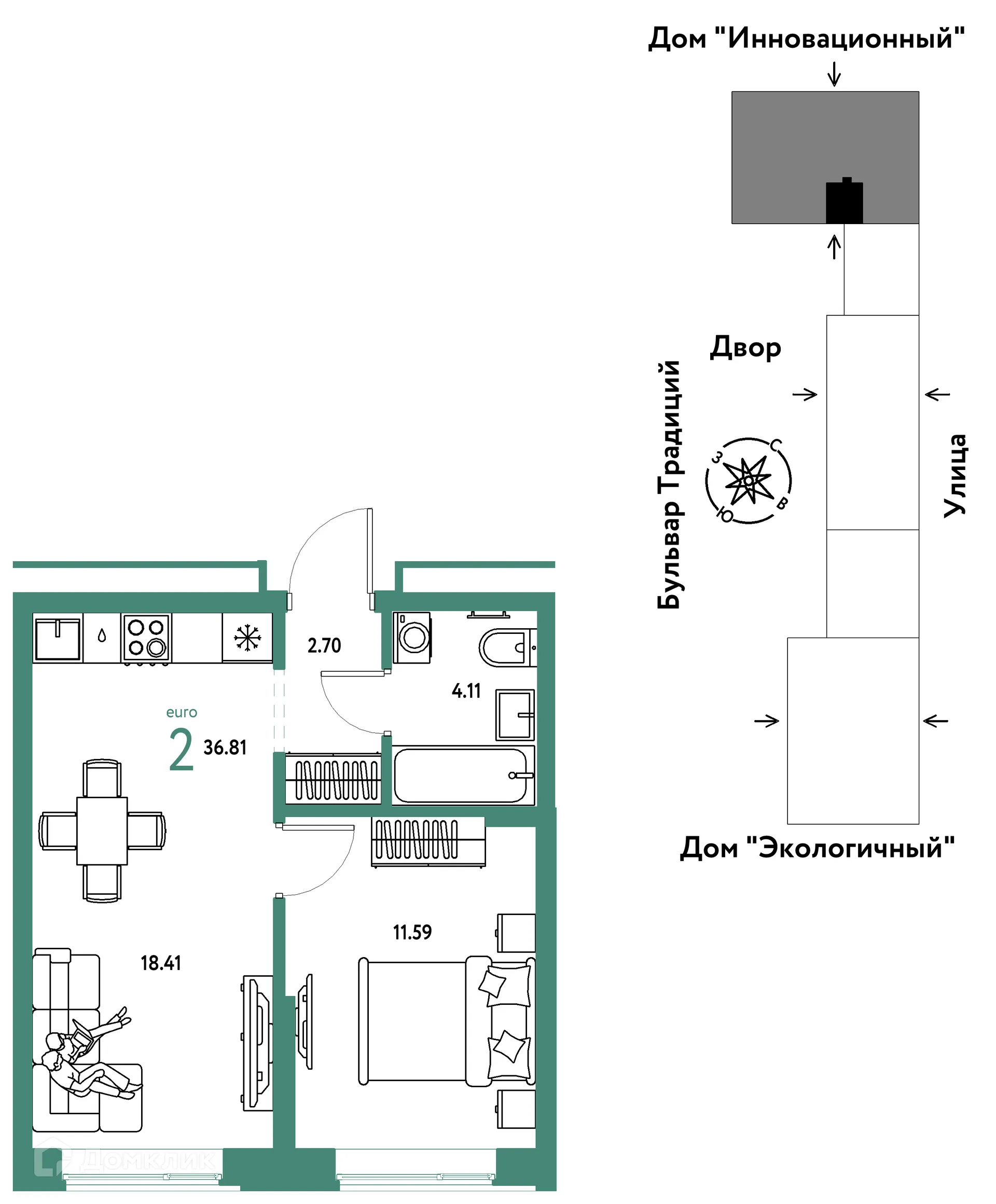 Фото квартиры в ЖК «Домашний»