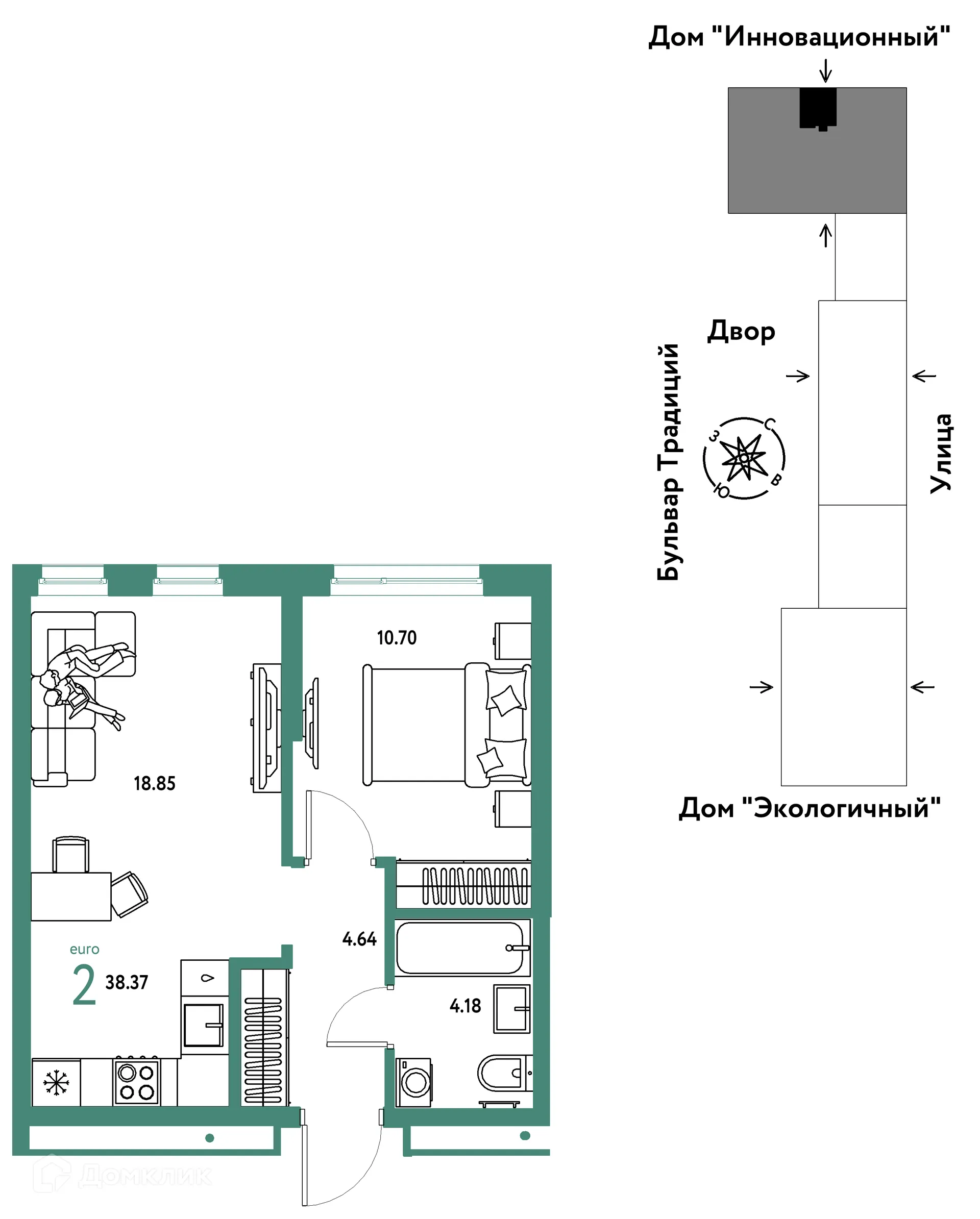 Фото квартиры в ЖК «Домашний»