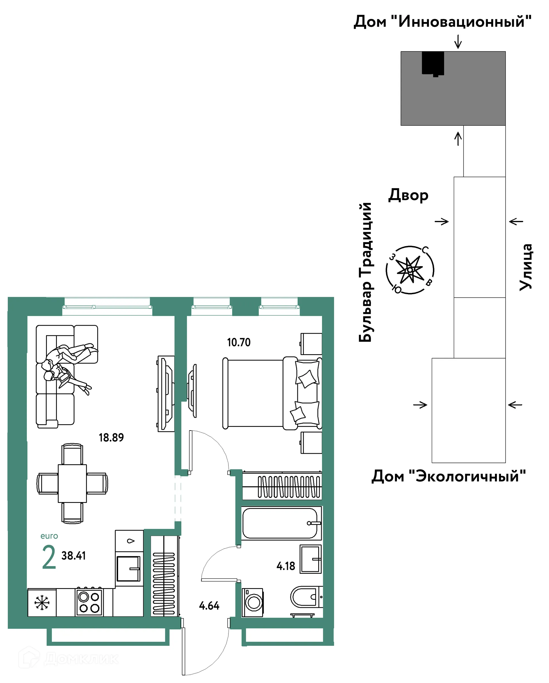 Фото квартиры в ЖК «Домашний»