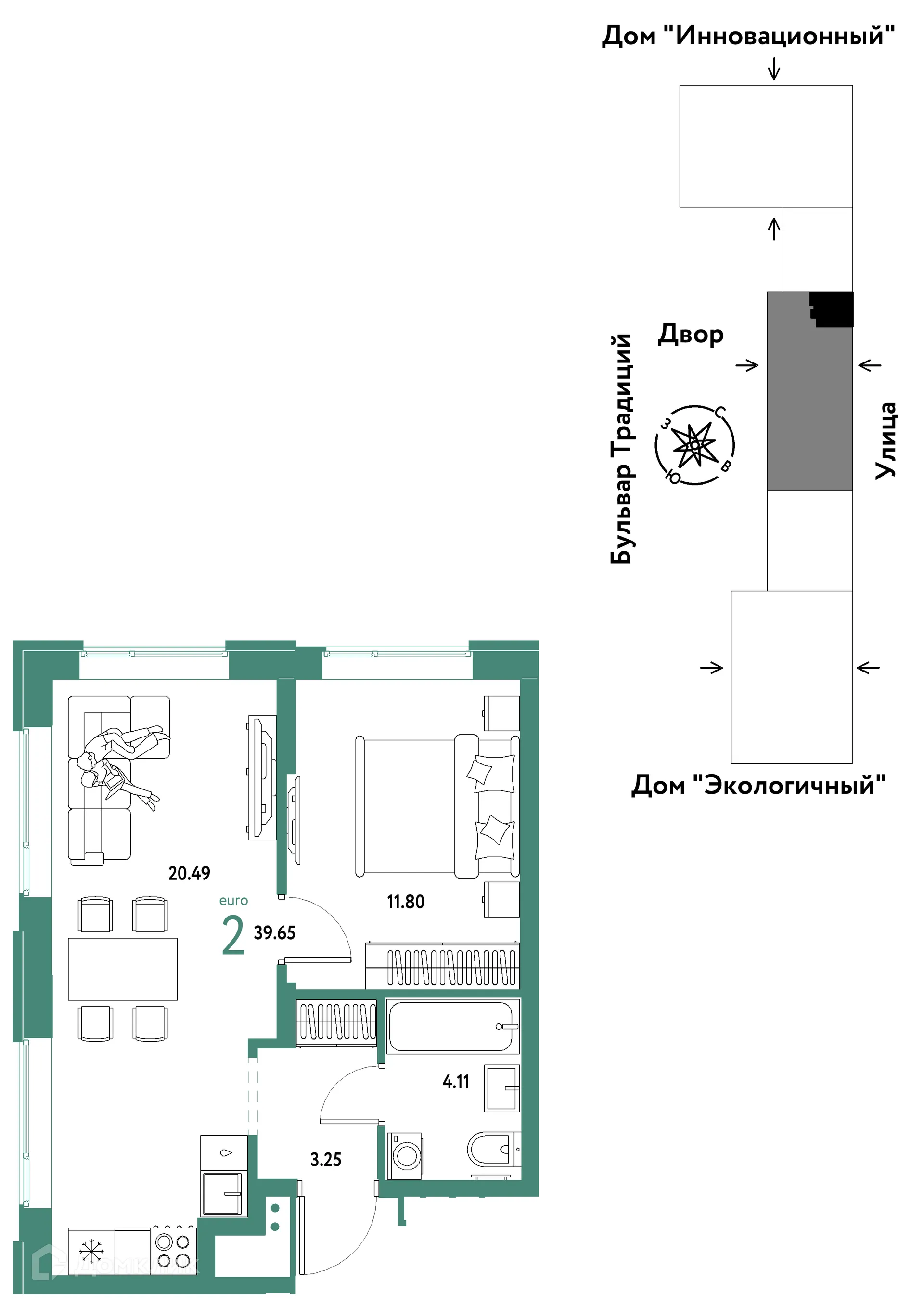 Фото квартиры в ЖК «Домашний»