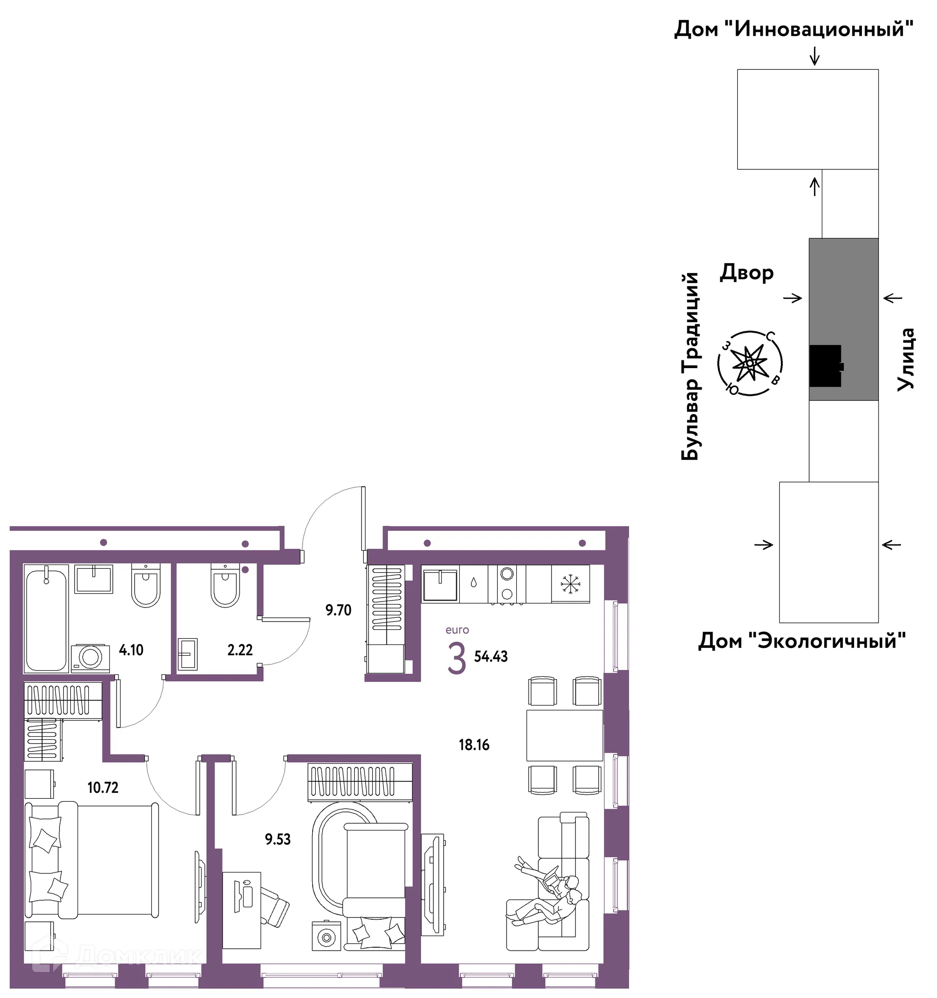 Фото квартиры в ЖК «Домашний»