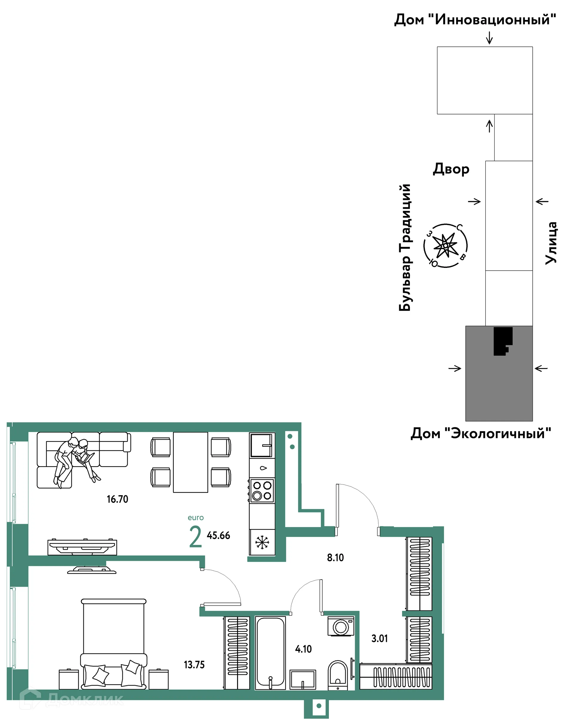 Фото квартиры в ЖК «Домашний»