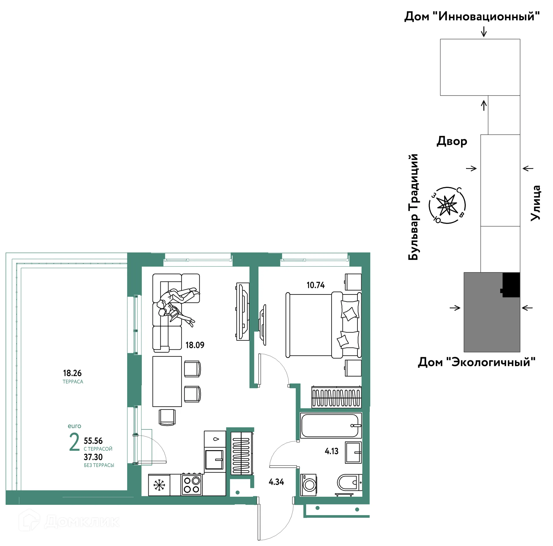 Фото квартиры в ЖК «Домашний»