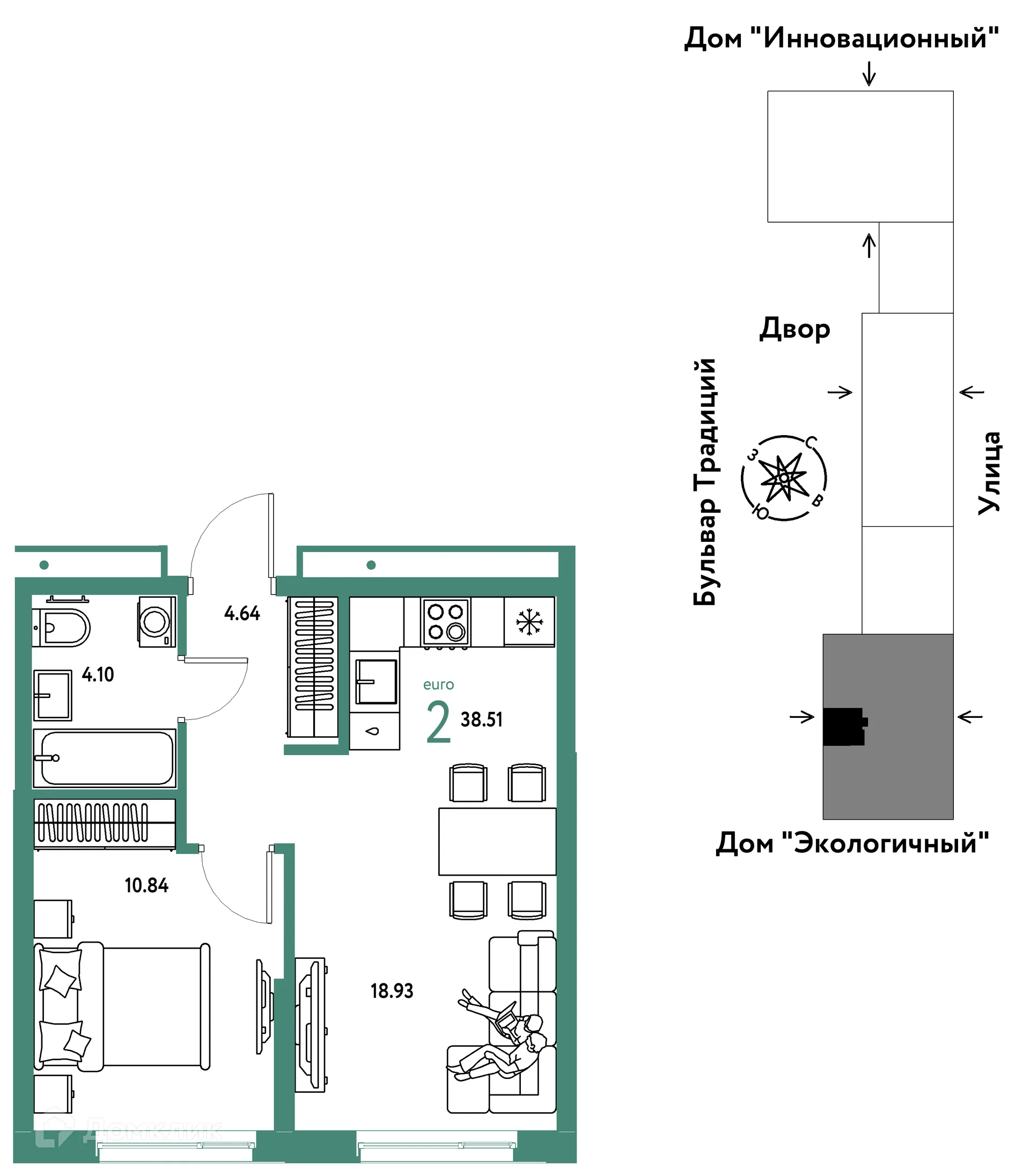 Фото квартиры в ЖК «Домашний»