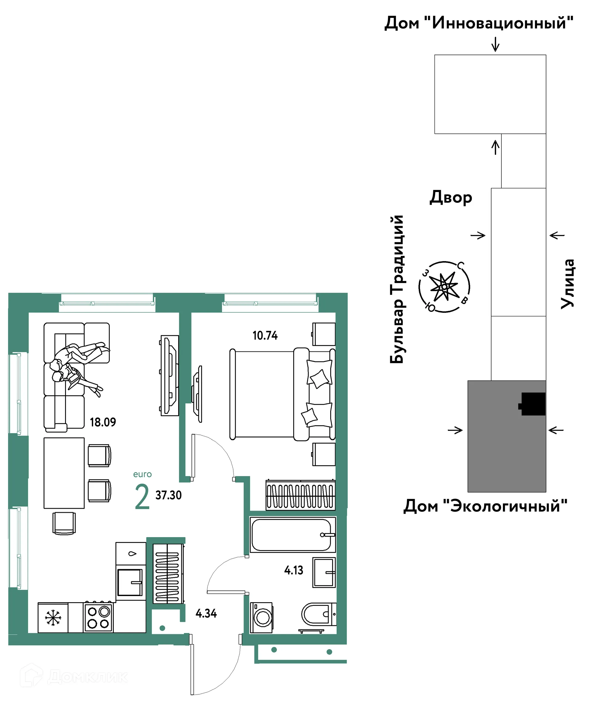 Фото квартиры в ЖК «Домашний»