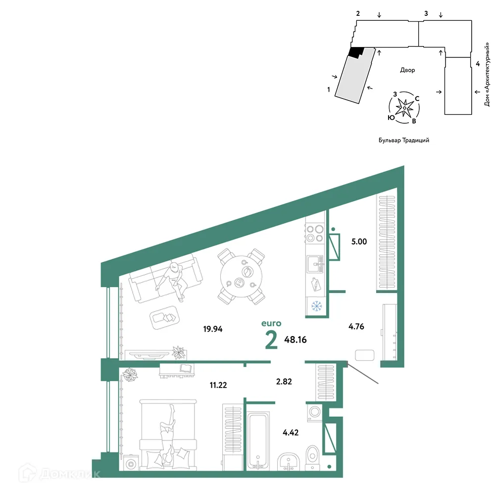 Фото квартиры в ЖК «Домашний»