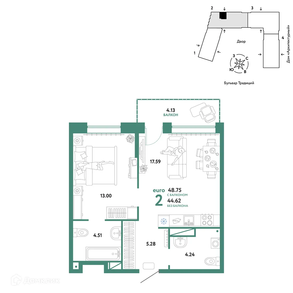 Фото квартиры в ЖК «Домашний»