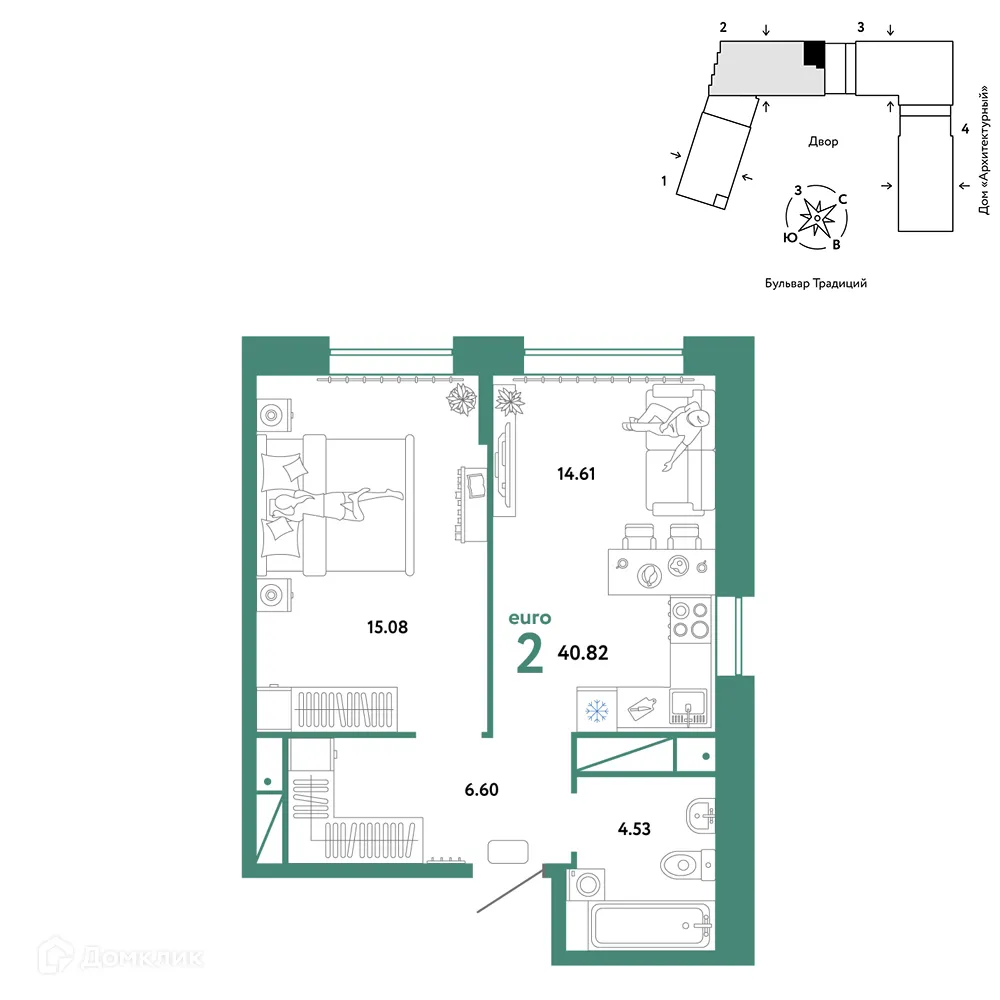 Фото квартиры в ЖК «Домашний»