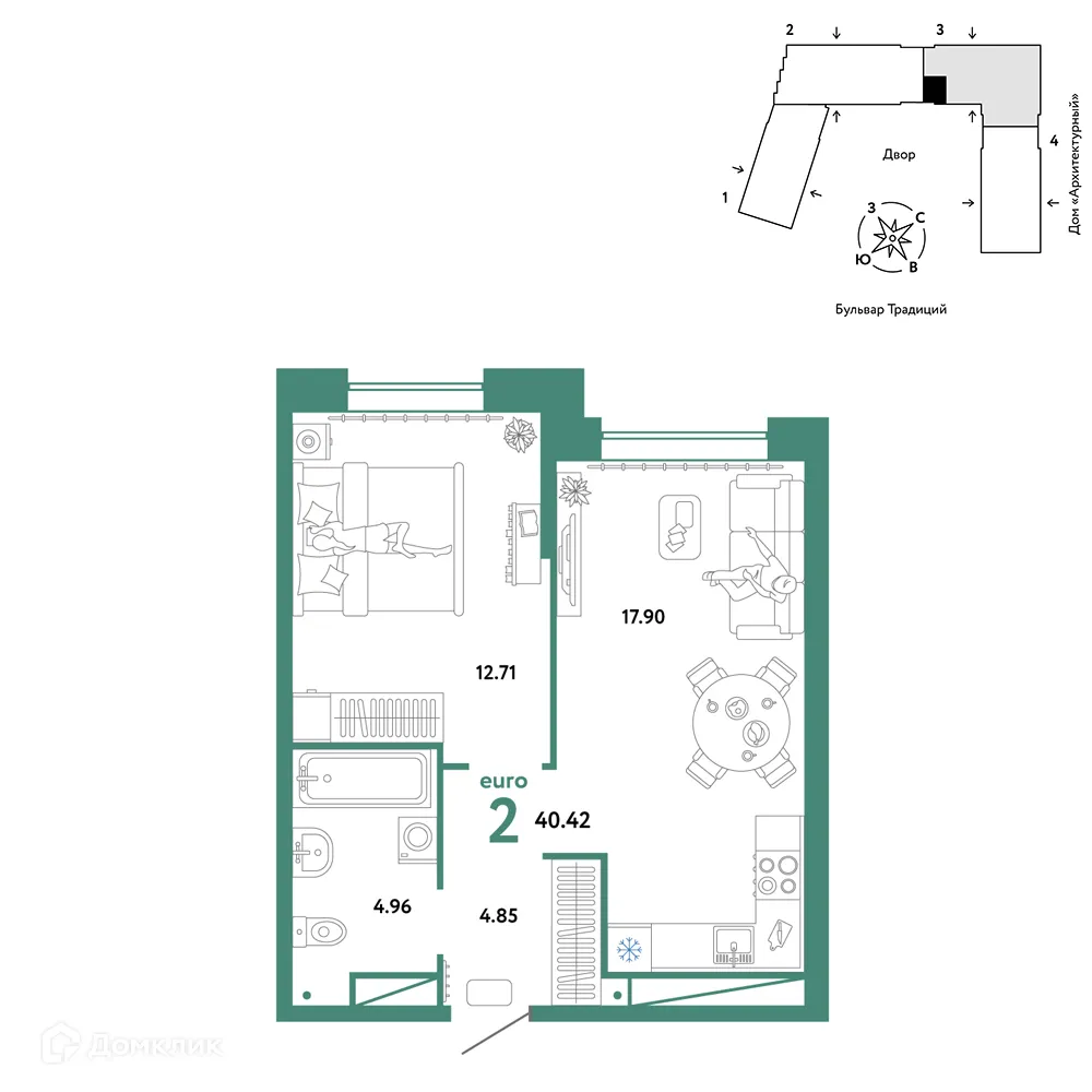 Фото квартиры в ЖК «Домашний»