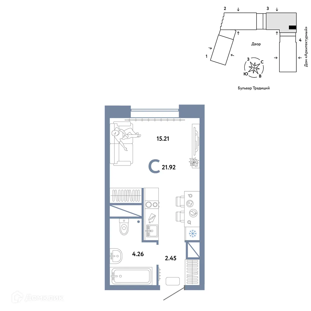 Фото квартиры в ЖК «Домашний»