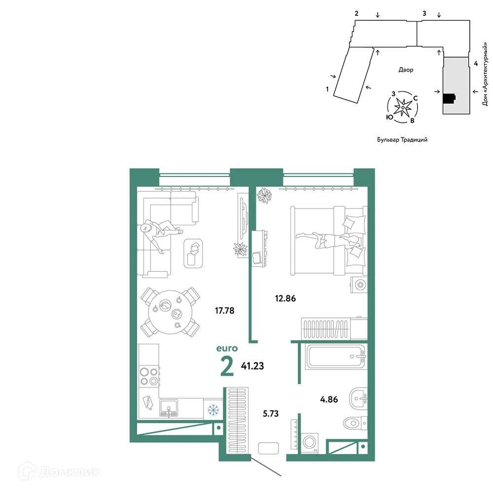Фото квартиры в ЖК «Домашний»