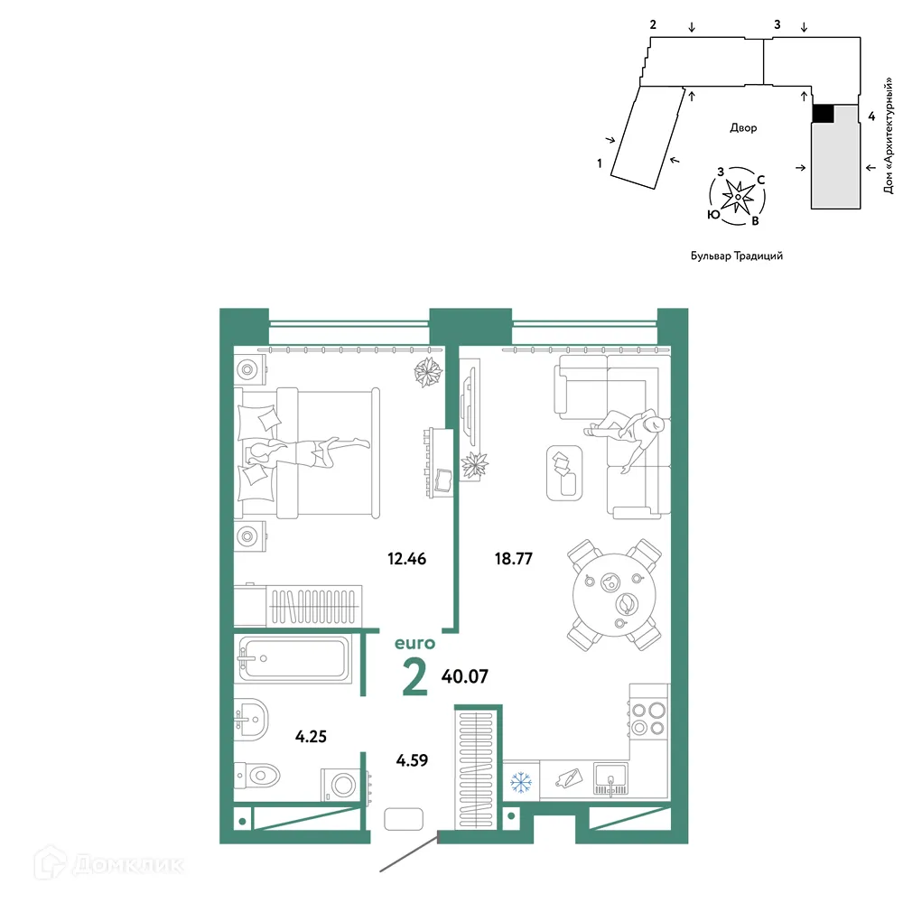 Фото квартиры в ЖК «Домашний»