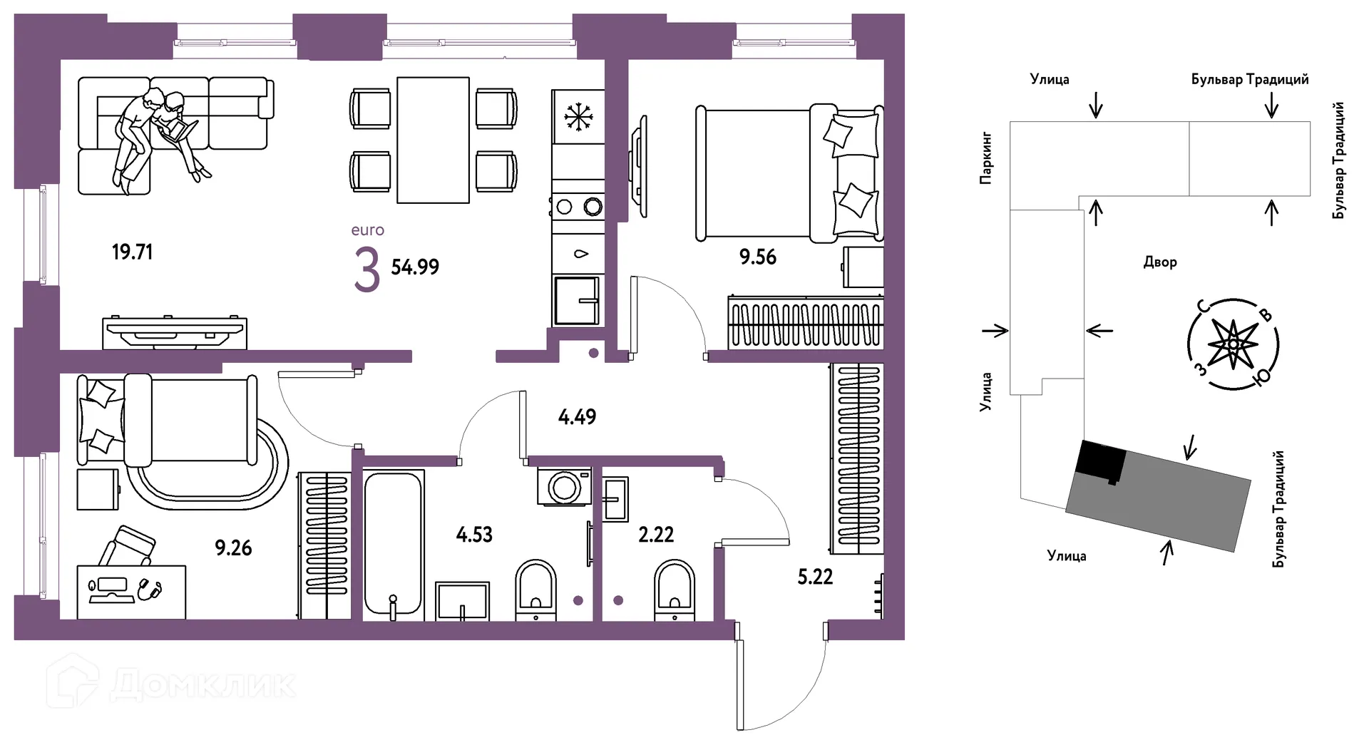 Фото квартиры в ЖК «Домашний»