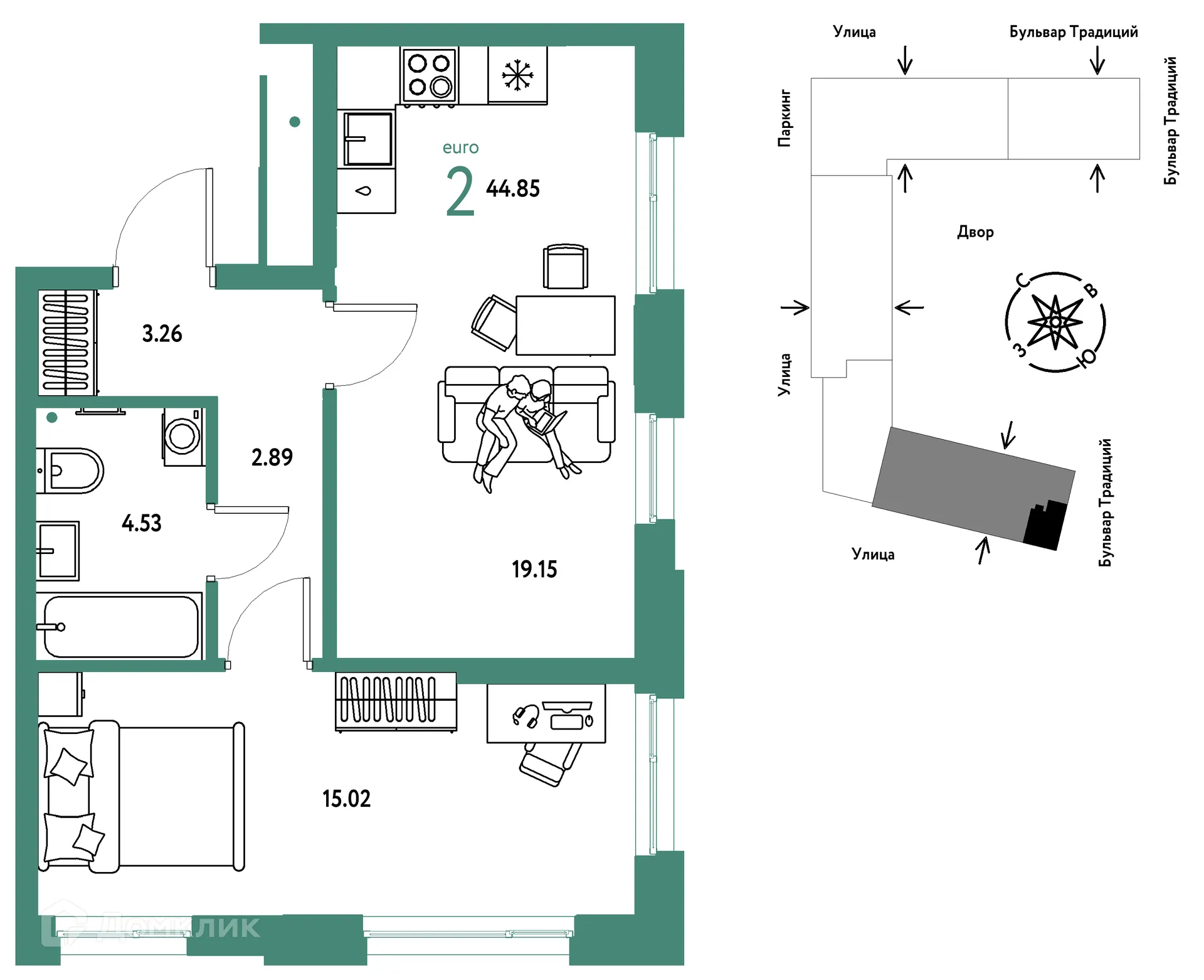 Фото квартиры в ЖК «Домашний»