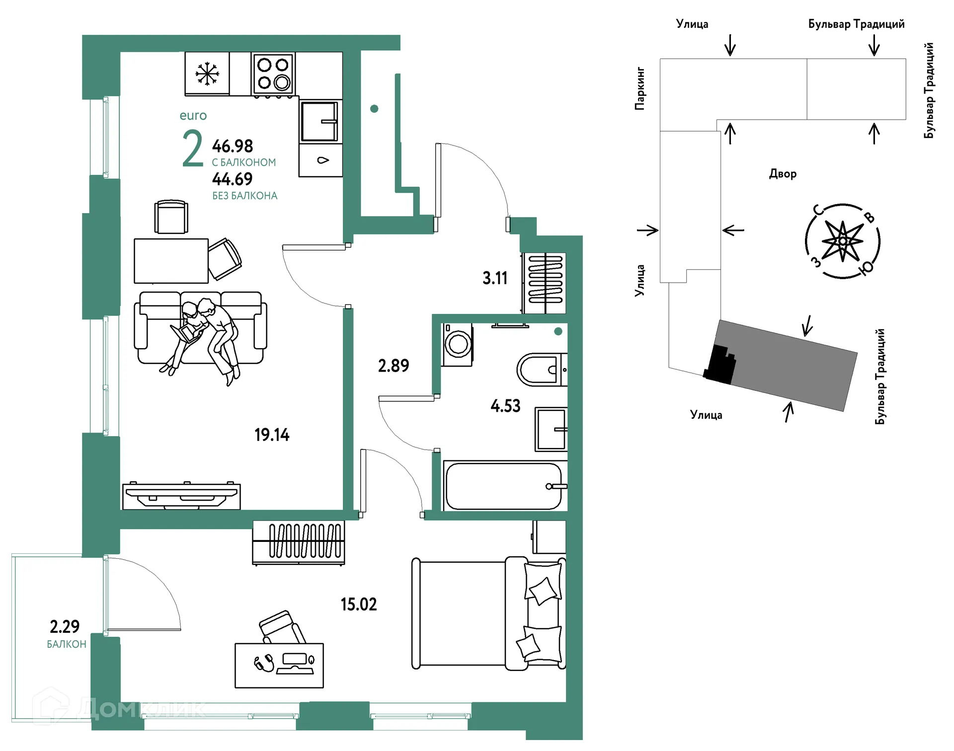 Фото квартиры в ЖК «Домашний»