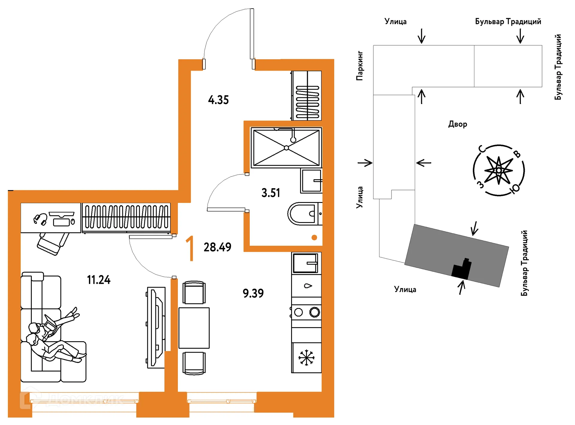 Фото квартиры в ЖК «Домашний»