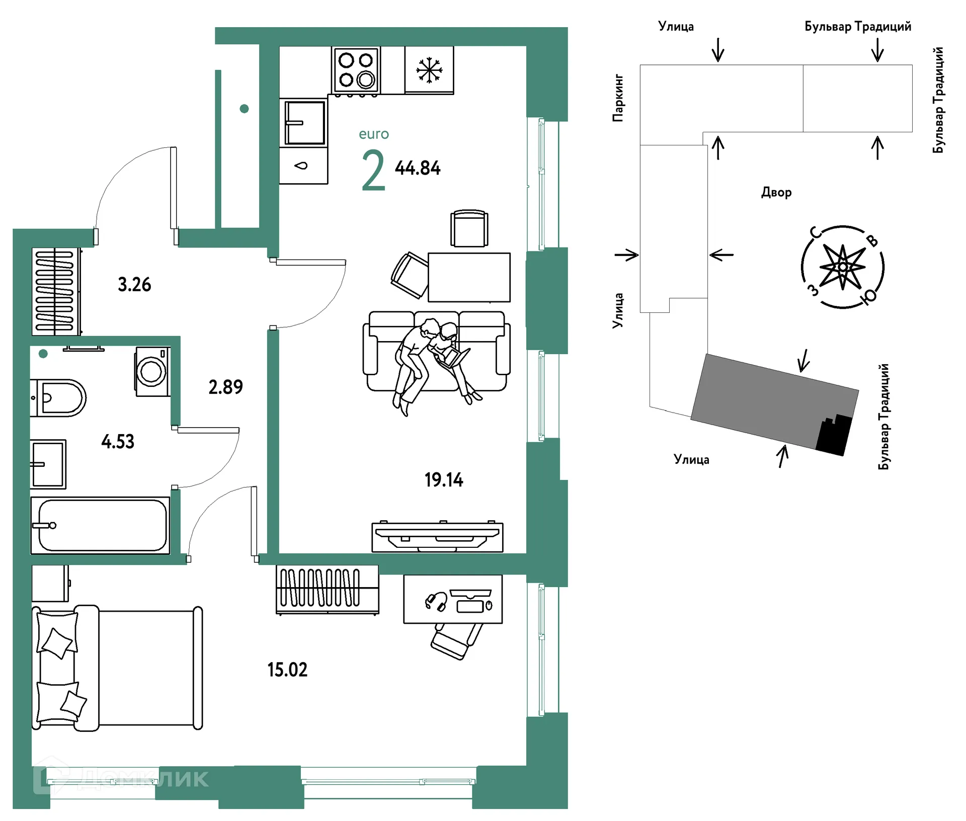 Фото квартиры в ЖК «Домашний»