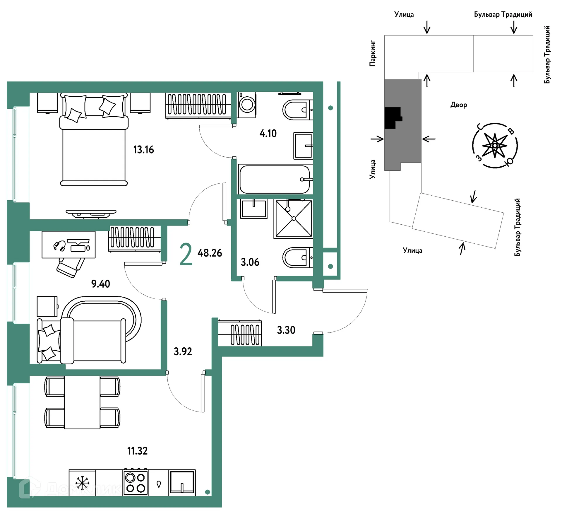 Фото квартиры в ЖК «Домашний»