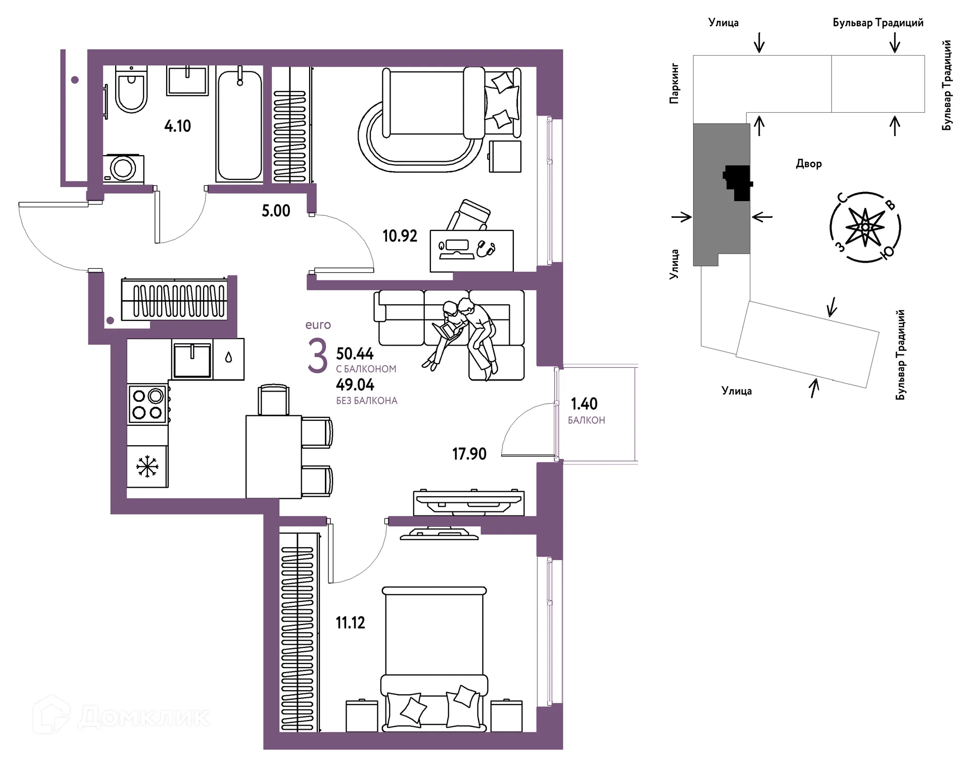 Фото квартиры в ЖК «Домашний»