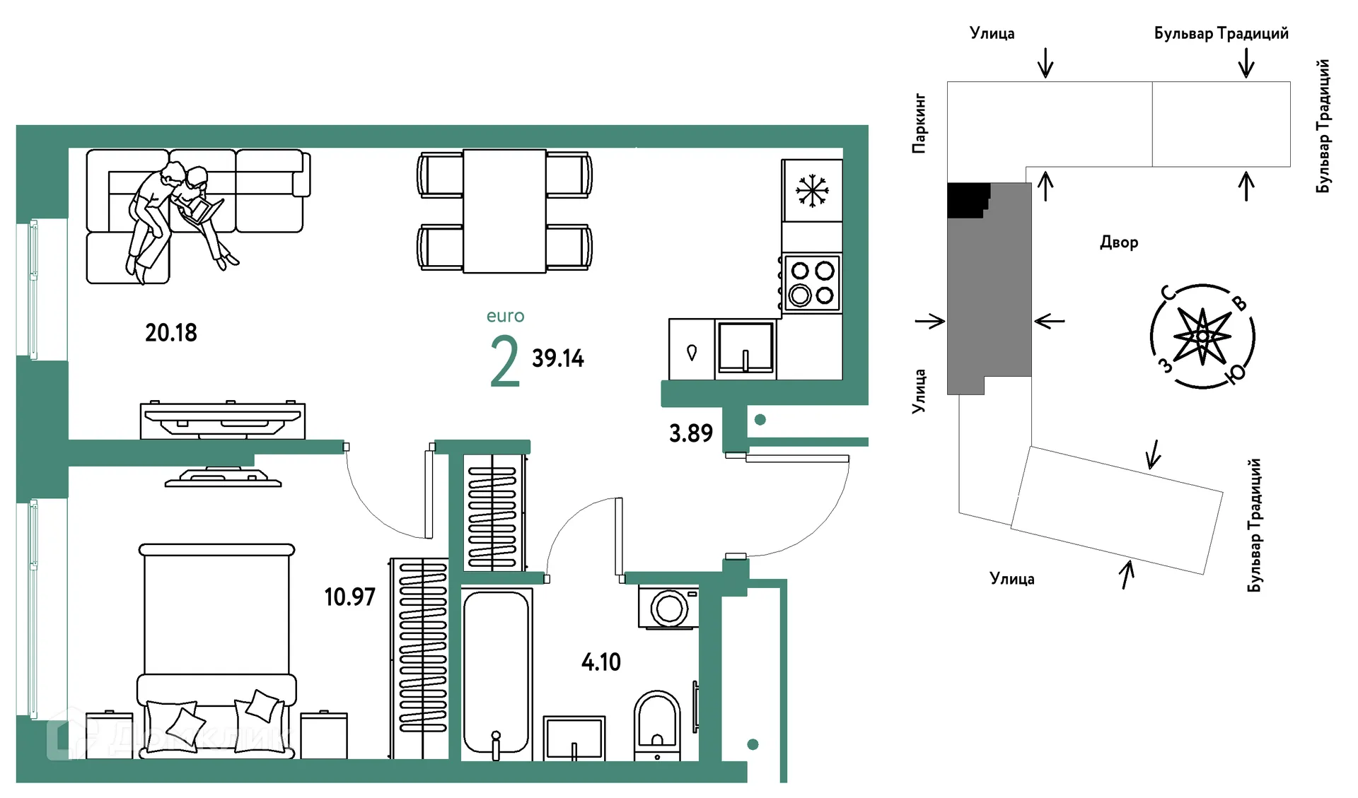 Фото квартиры в ЖК «Домашний»