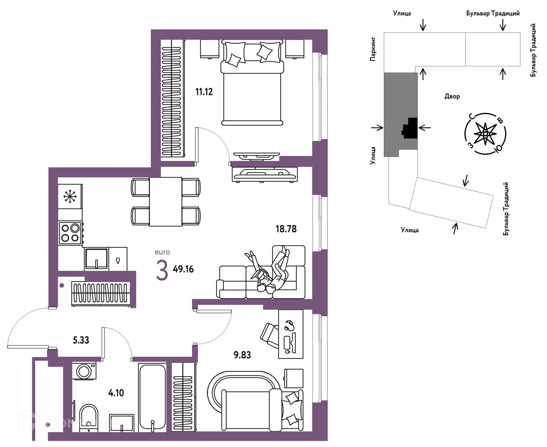 Фото квартиры в ЖК «Домашний»