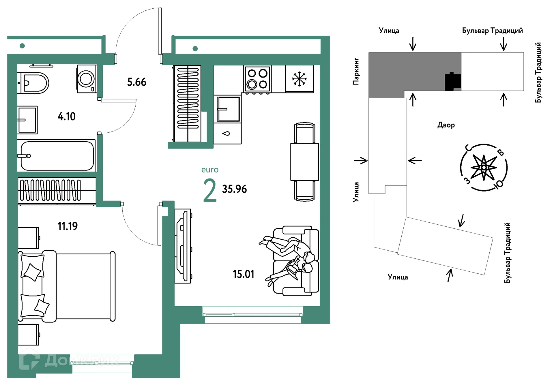 Фото квартиры в ЖК «Домашний»