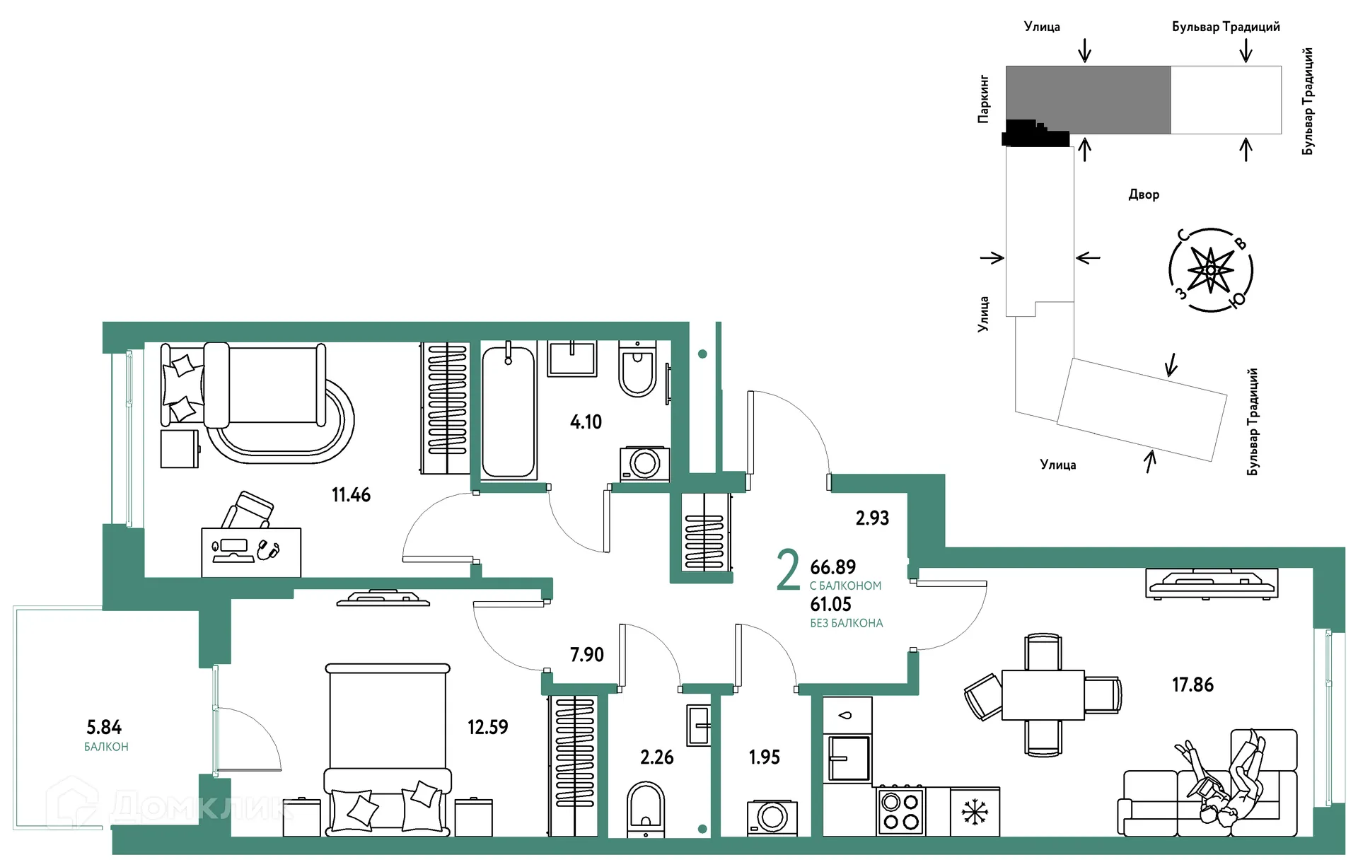 Фото квартиры в ЖК «Домашний»