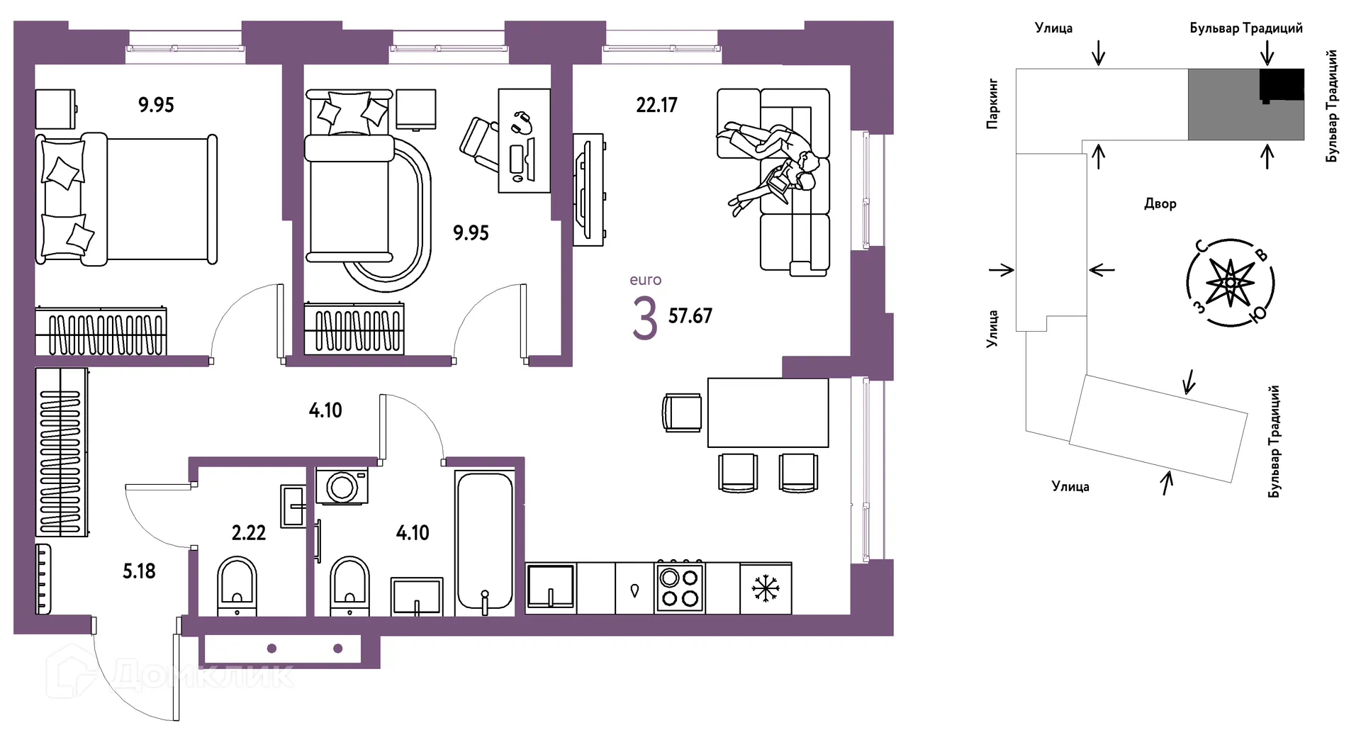 Фото квартиры в ЖК «Домашний»