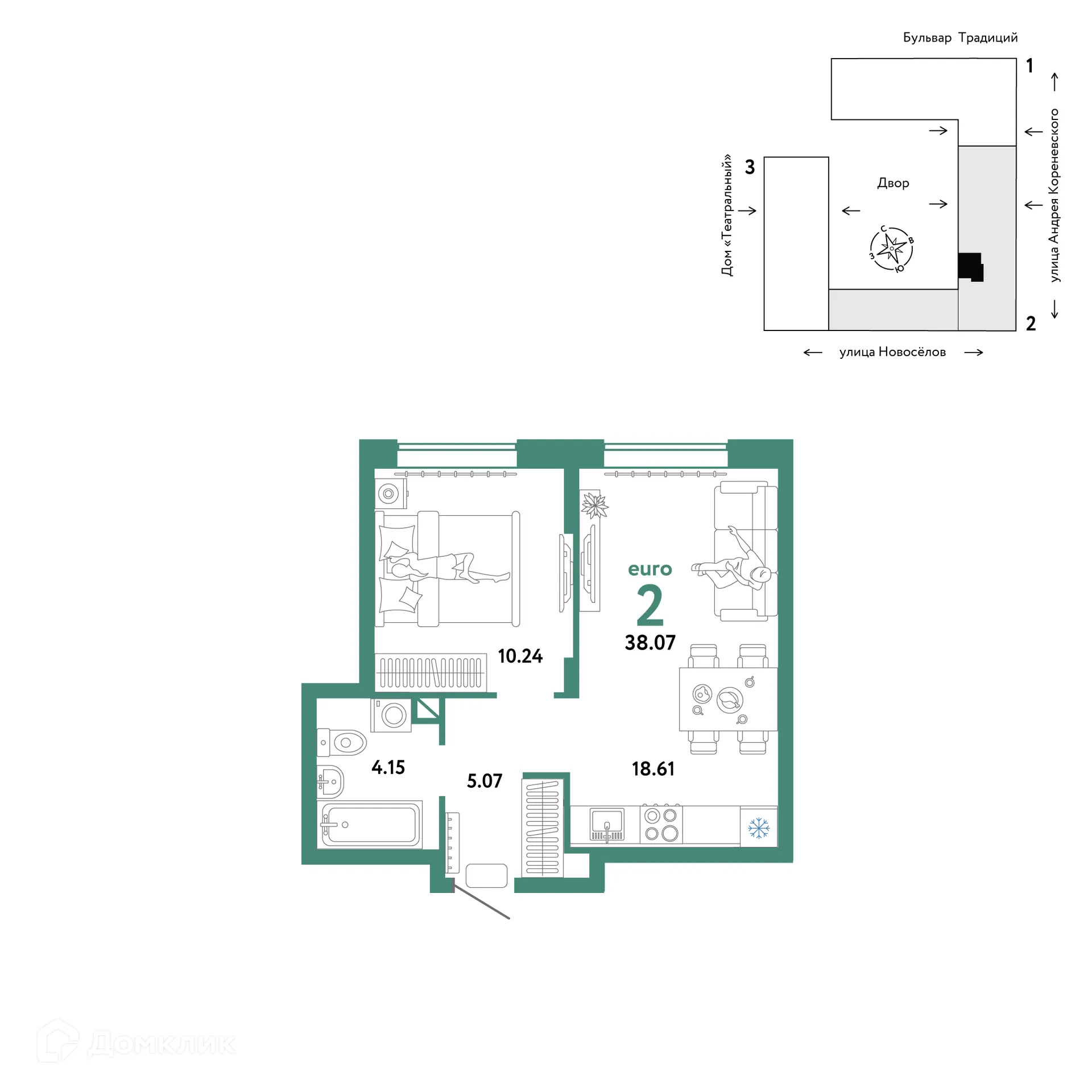 Фото квартиры в ЖК «Домашний»