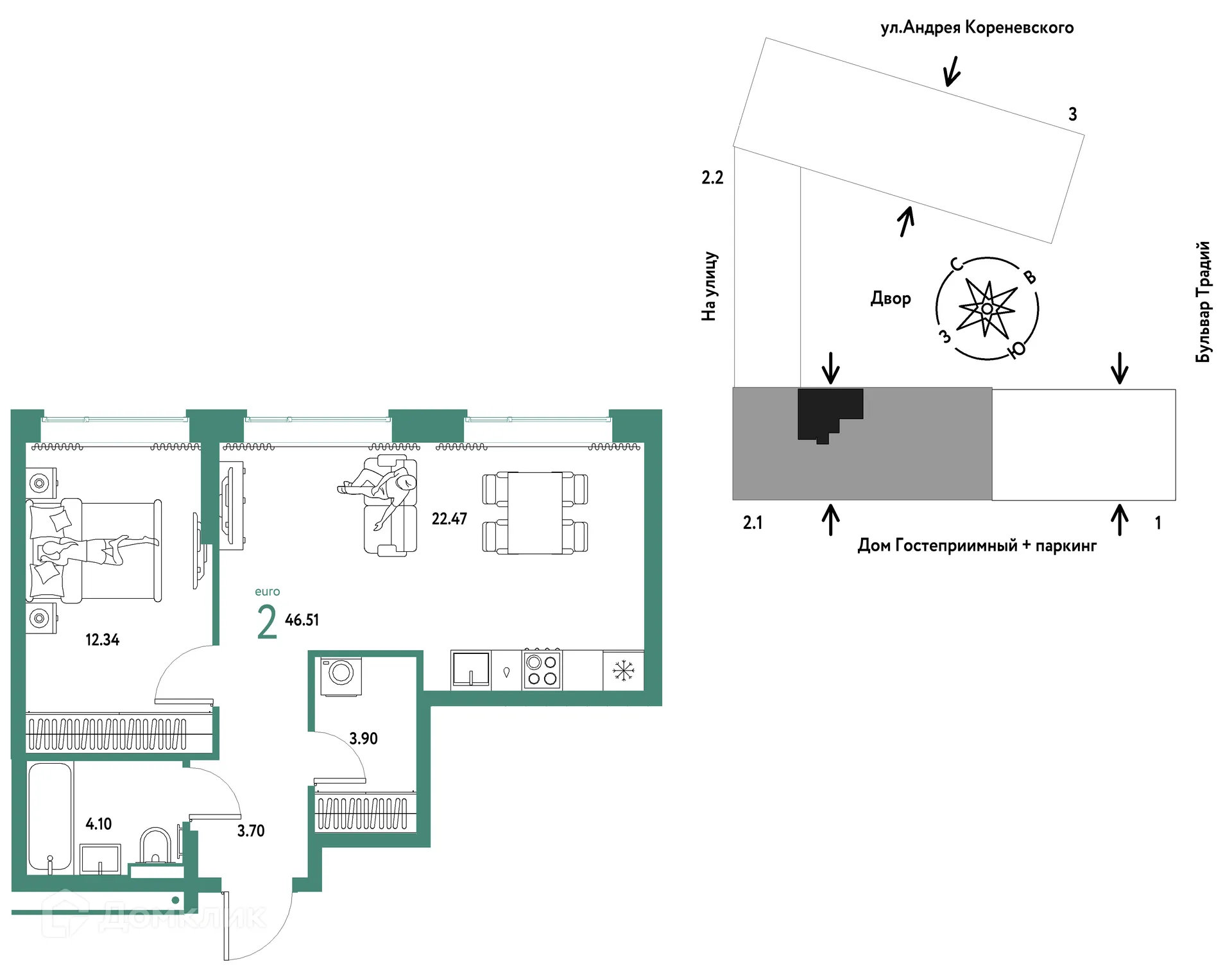 Фото квартиры в ЖК «Домашний»