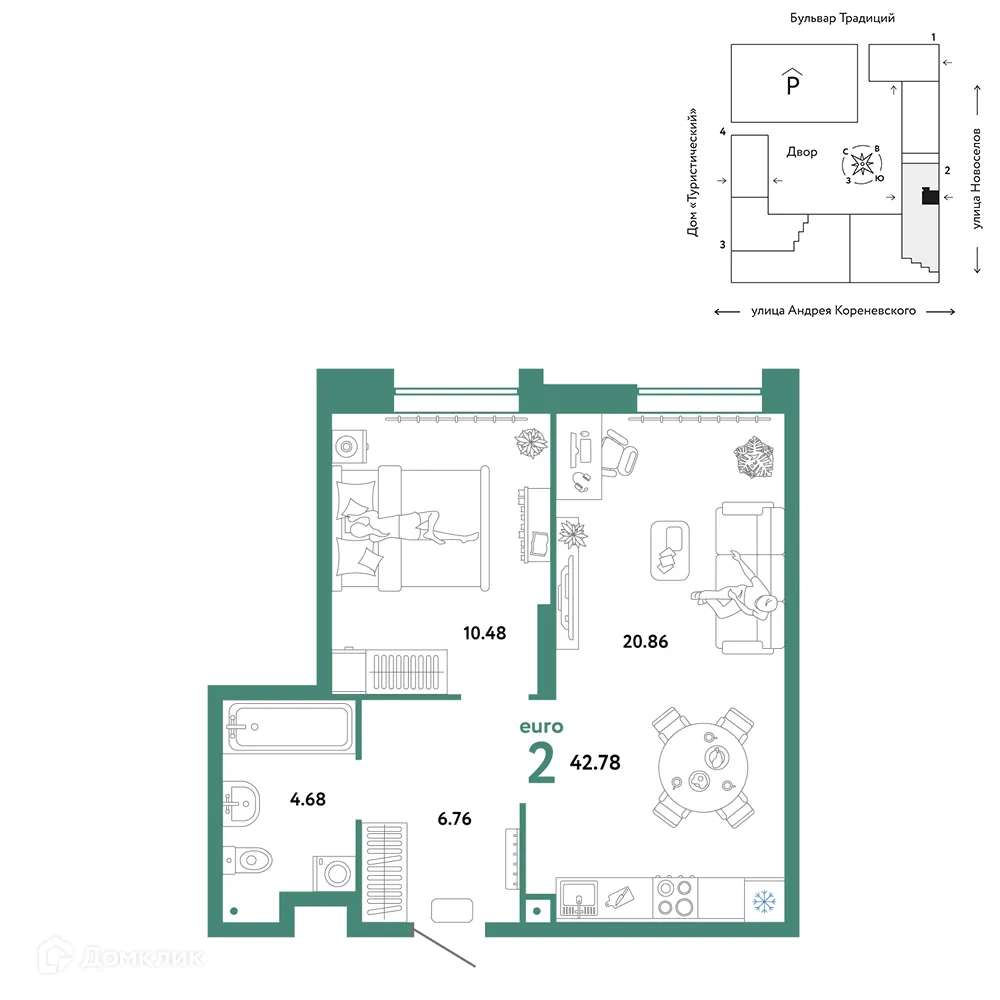 Фото квартиры в ЖК «Домашний»
