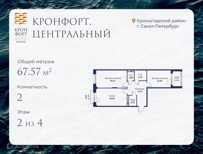 Фото квартиры в ЖК Кронфорт. Центральный